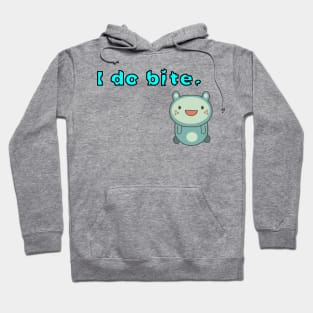 I do bite. cute 4 (Black frame) Hoodie